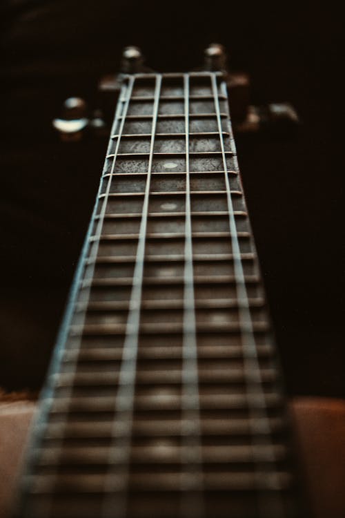 Selective Focus Photo of Fretboard