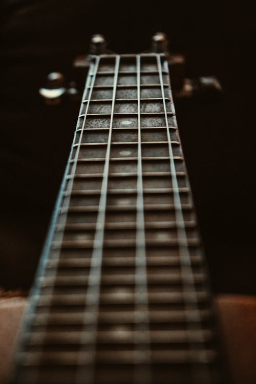 Základová fotografie zdarma na téma akustická kytara, akustický, detail