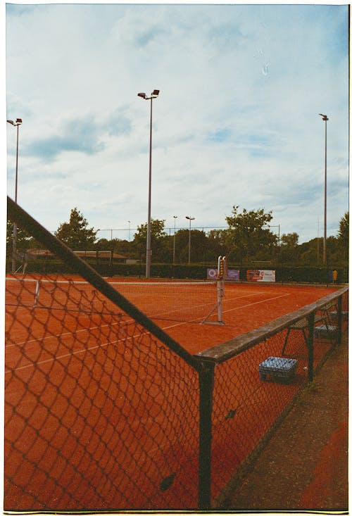 Fence on Tennis Court