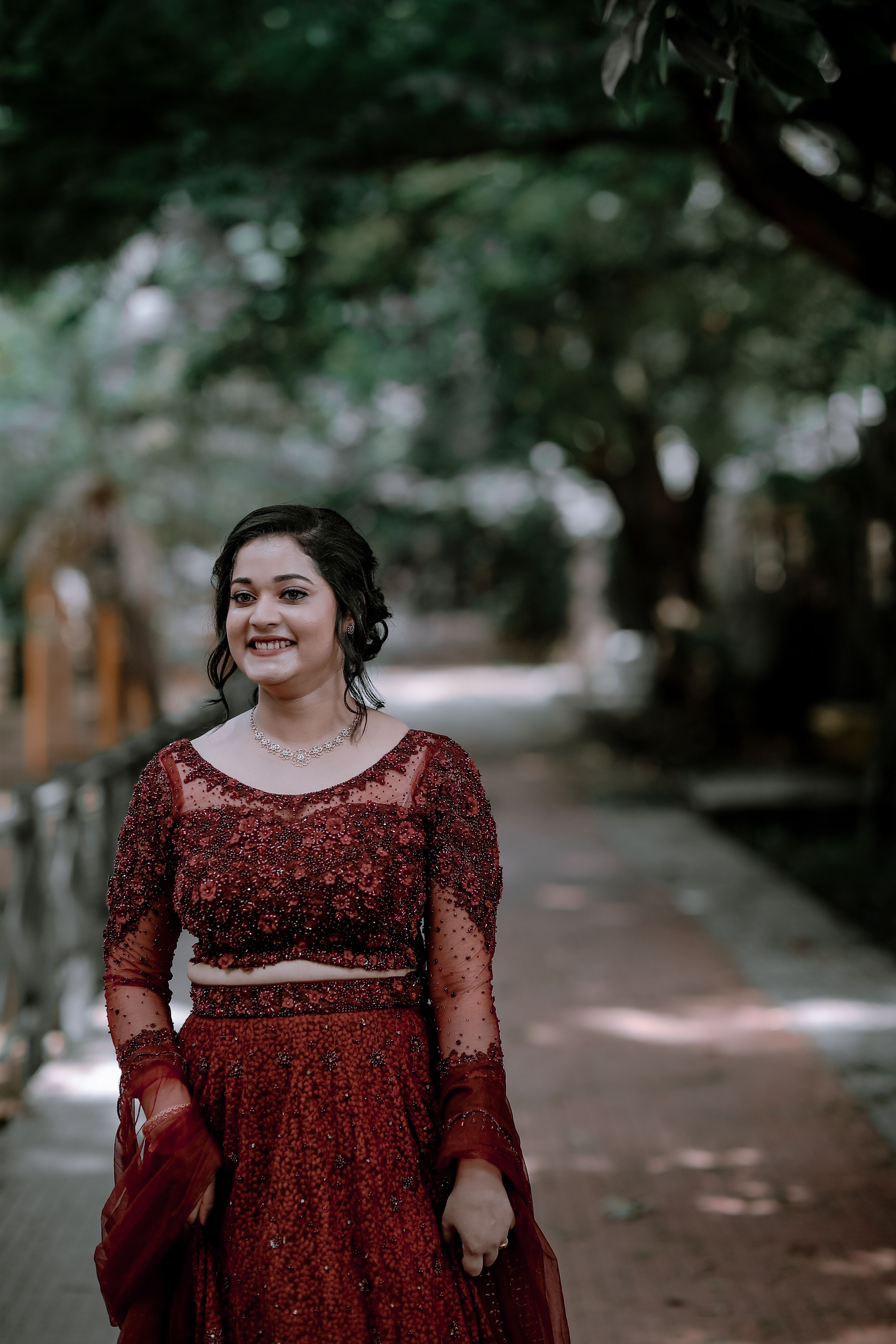 Portrait of Woman Wearing Traditional Red Dress · Free Stock Photo
