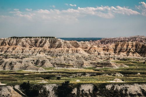 Free Explore the stunning rocky formations of the Badlands, characterized by unique geological layers and vibrant hues. Stock Photo