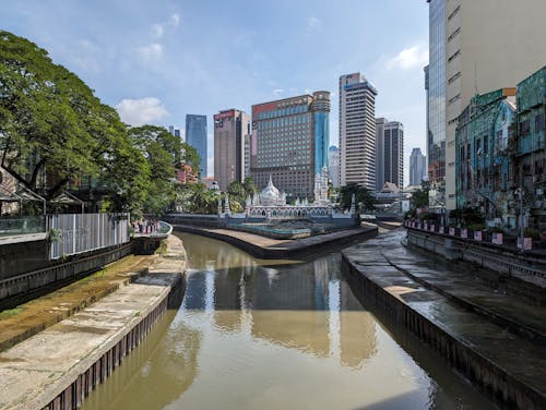 Cityscape of Kuala Lumpur. with Klang River