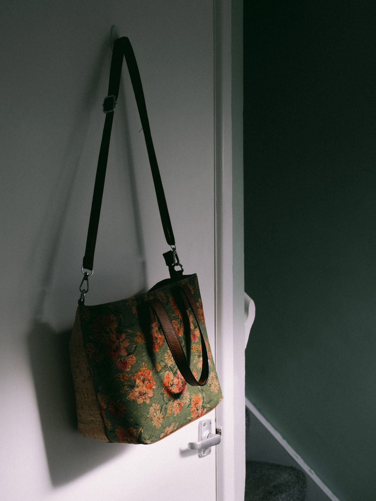 Handcrafted cork handbag