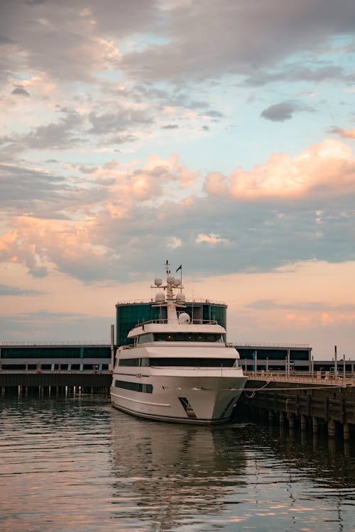 Motor Yacht at Pier