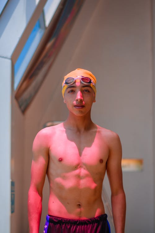 Portrait of a Shirtless Swimmer