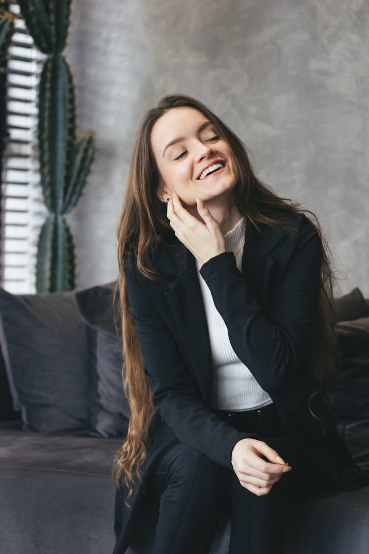 Portrait Of A Woman Smiling 