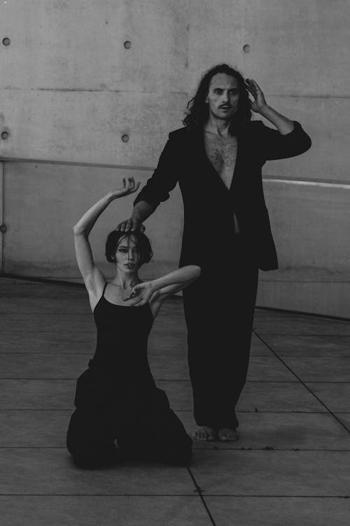 Imagine de stoc gratuită din alb-negru, dansatori, femeie