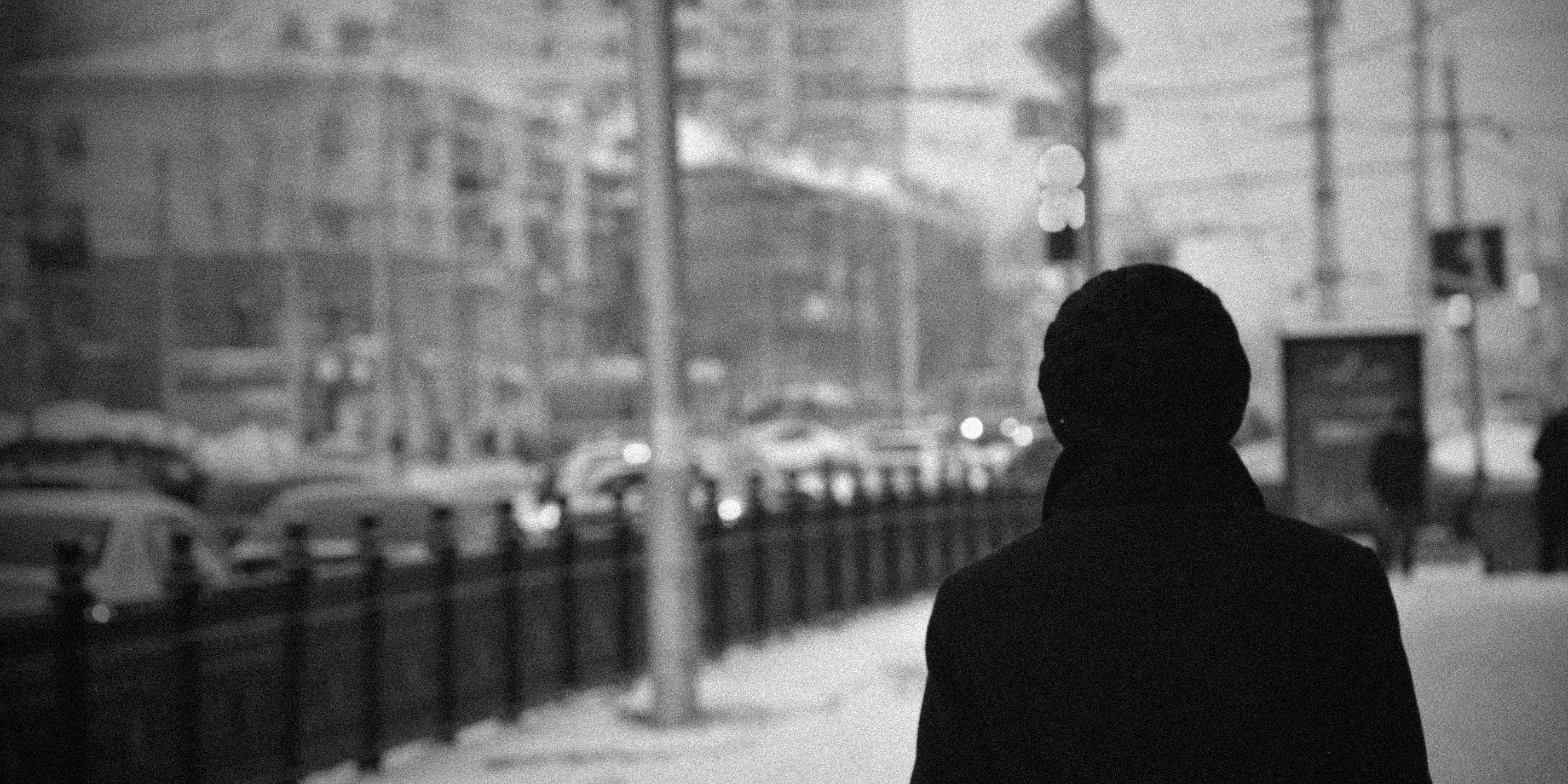 Free stock photo of black and white, city, human