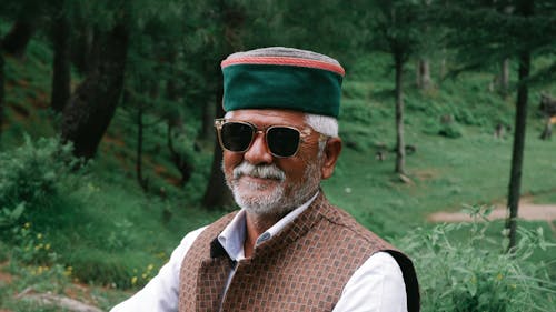 Elderly Man in Traditional Hat