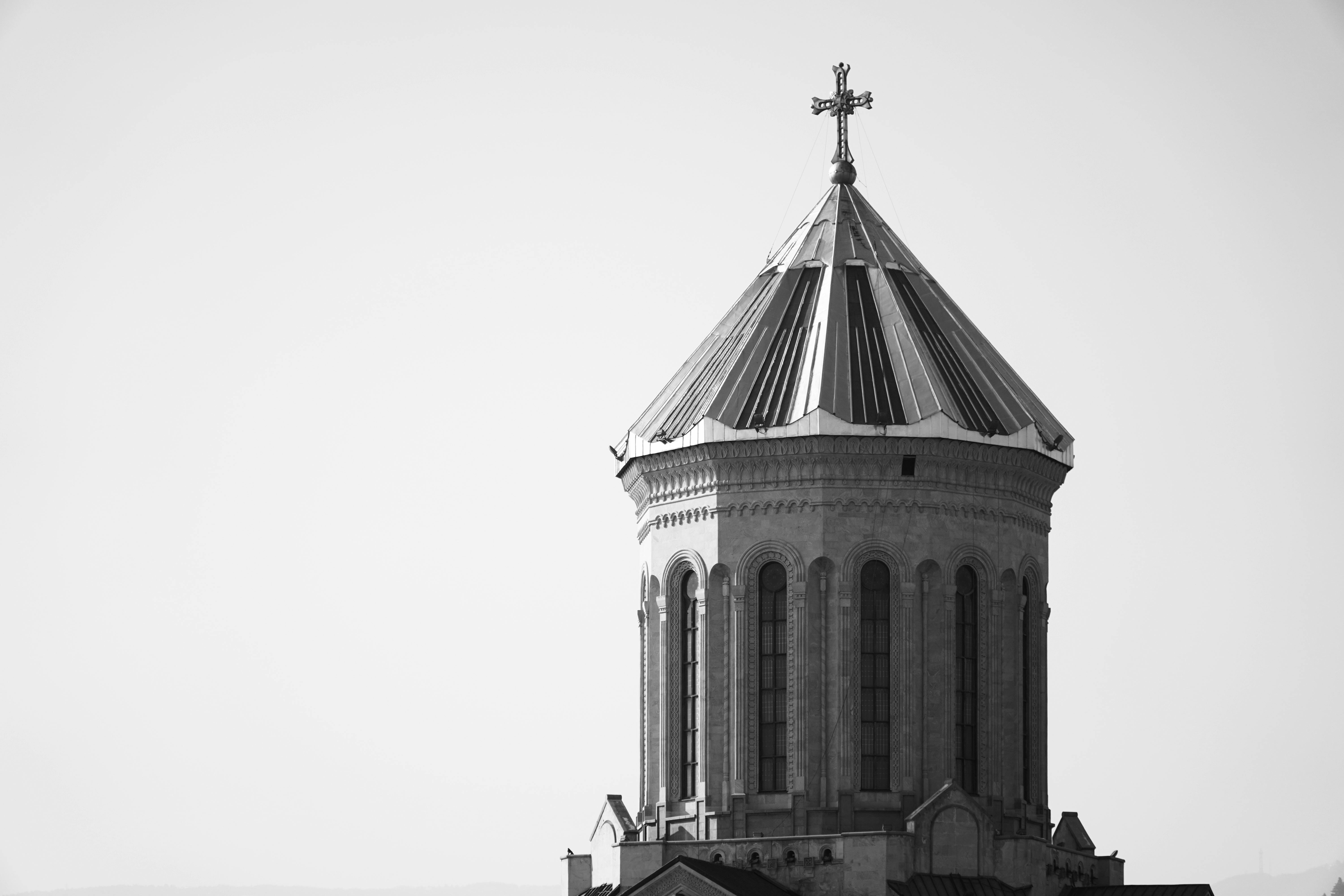 White walls in catholic church free stock photo