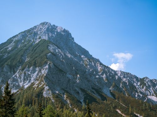 Free Beautiful rocky mountain scenery in Villach, Austria on a clear day. Stock Photo