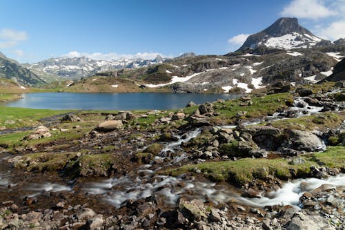 Immagine gratuita di catena montuosa, francia, lago