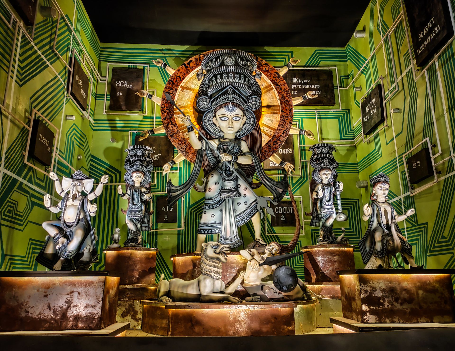 Display of Statues of Gods and Goddesses
