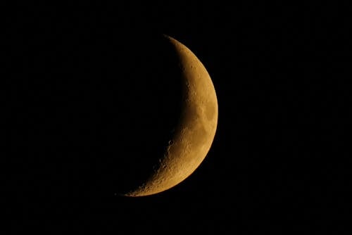 Бесплатное стоковое фото с желтый, космос, луна