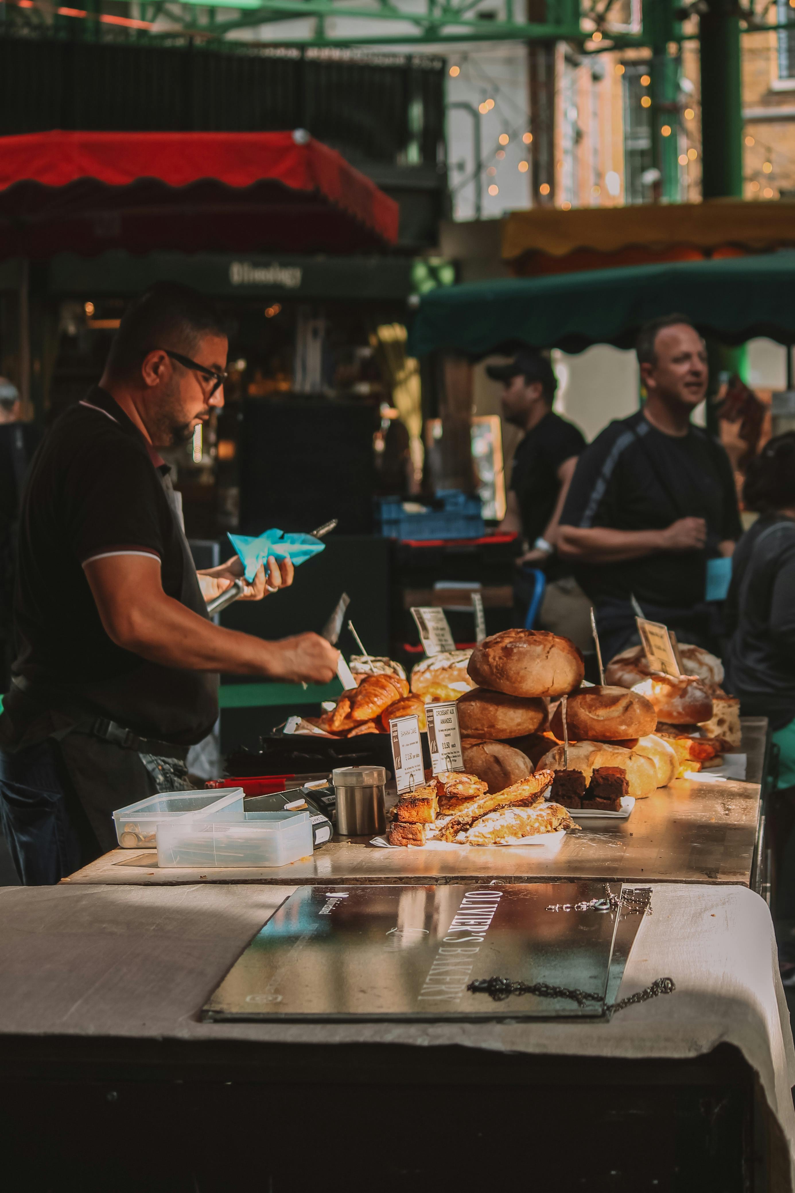 bread stall in the city