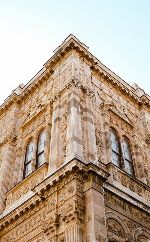 Facade of the Dolmabahce Palace in Istanbul, Turkey 