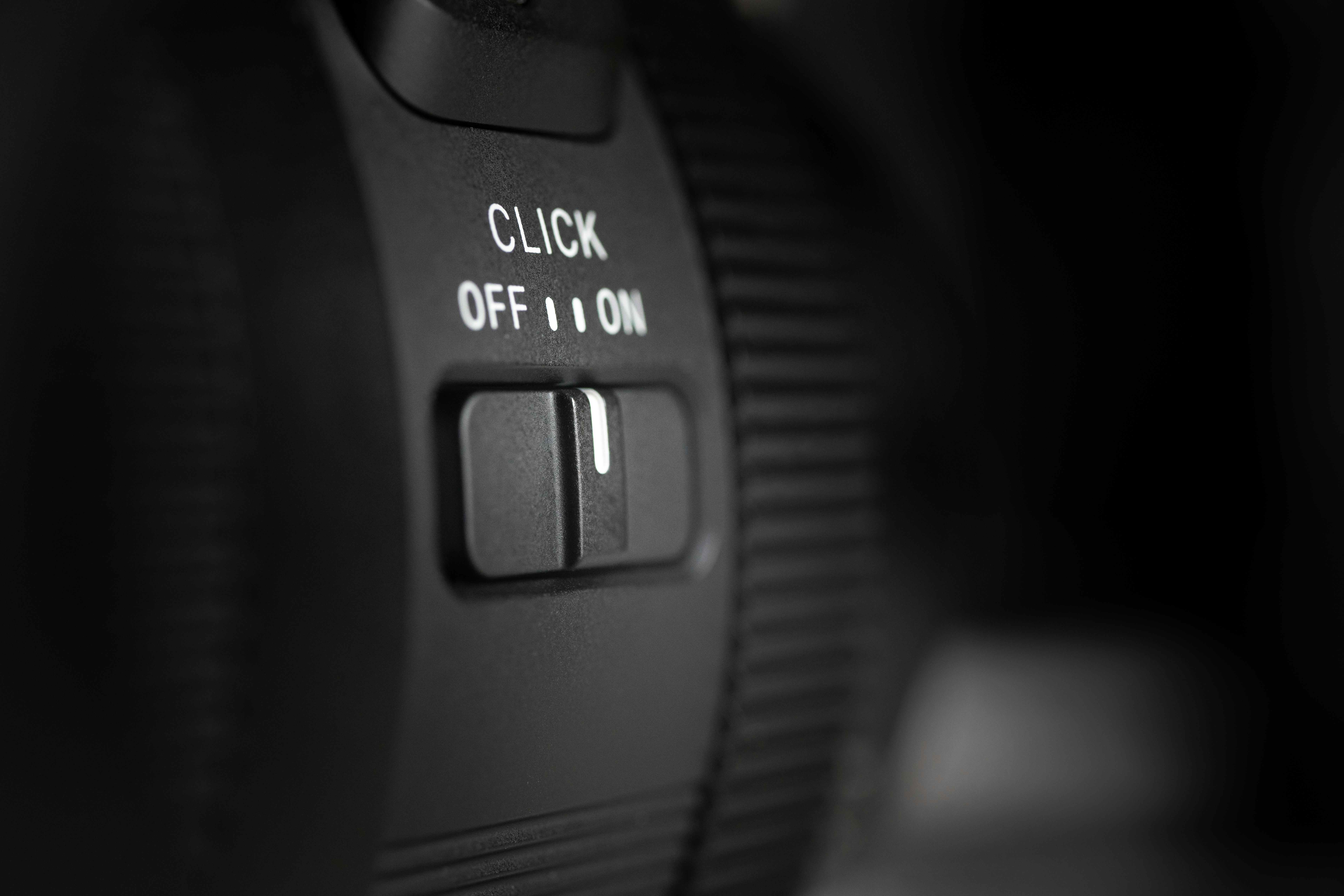 Buton de pornire și oprire Off și On pe cameră foto