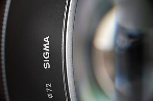 Close-up of Professional Camera Lens