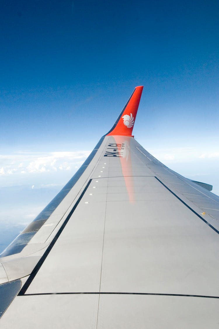 View Of An Airplane Wing 