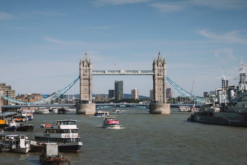 Free Beautiful daylight view of Tower Bridge spanning the River Thames in London, UK. Stock Photo