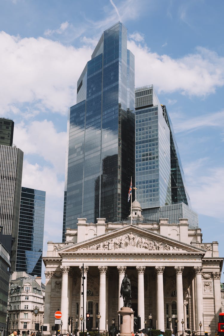 The Royal Exchange And A Skyscraper, London, England