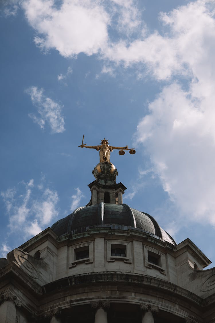 Sculpture On Top Of Central Criminal Court