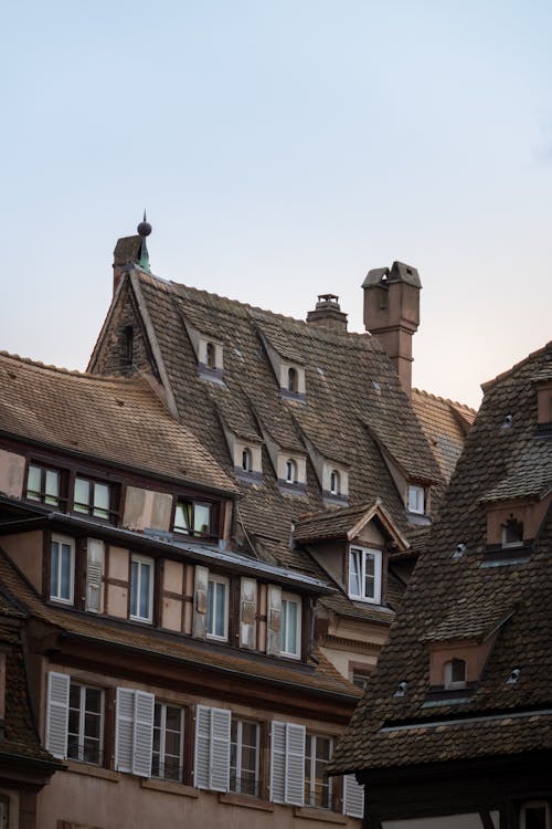 Roofs of old buildings in strasbourg, france