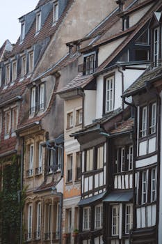 Discover the historic charm of timber-framed architecture in Strasbourg's scenic streetscape.
