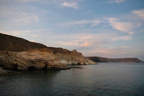 Cliffs on Ocean Shore at Dawn