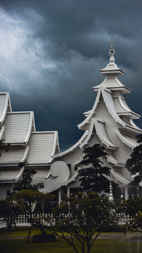 Rain Clouds over Buddhist Temple