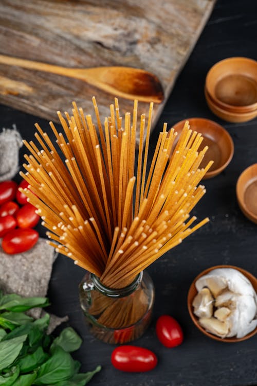 Spaghetti Pasta in Glass Jar