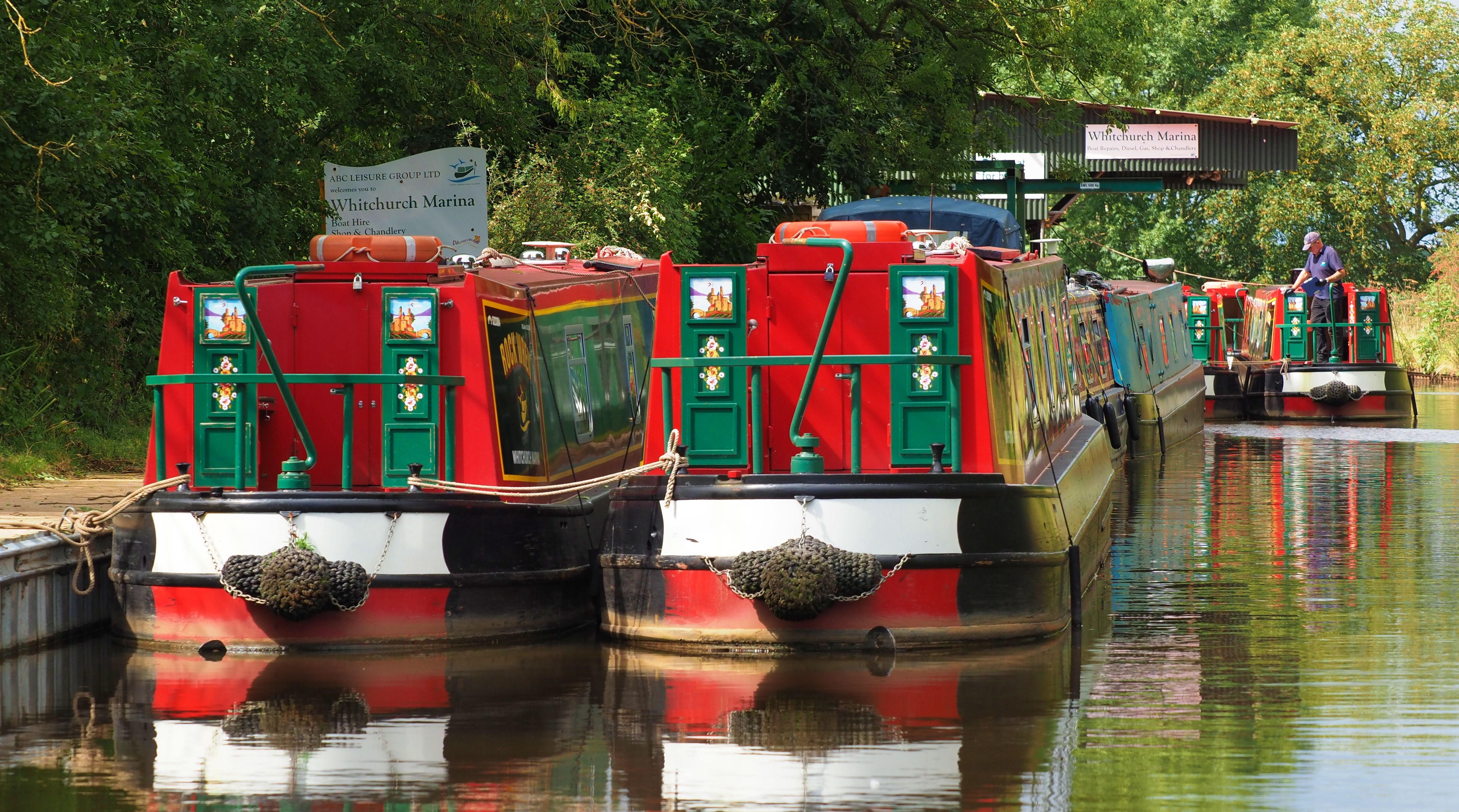 Boats moored at Henley-on-Thames near Reading