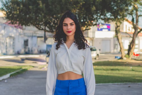 A Woman Standing Outdoors