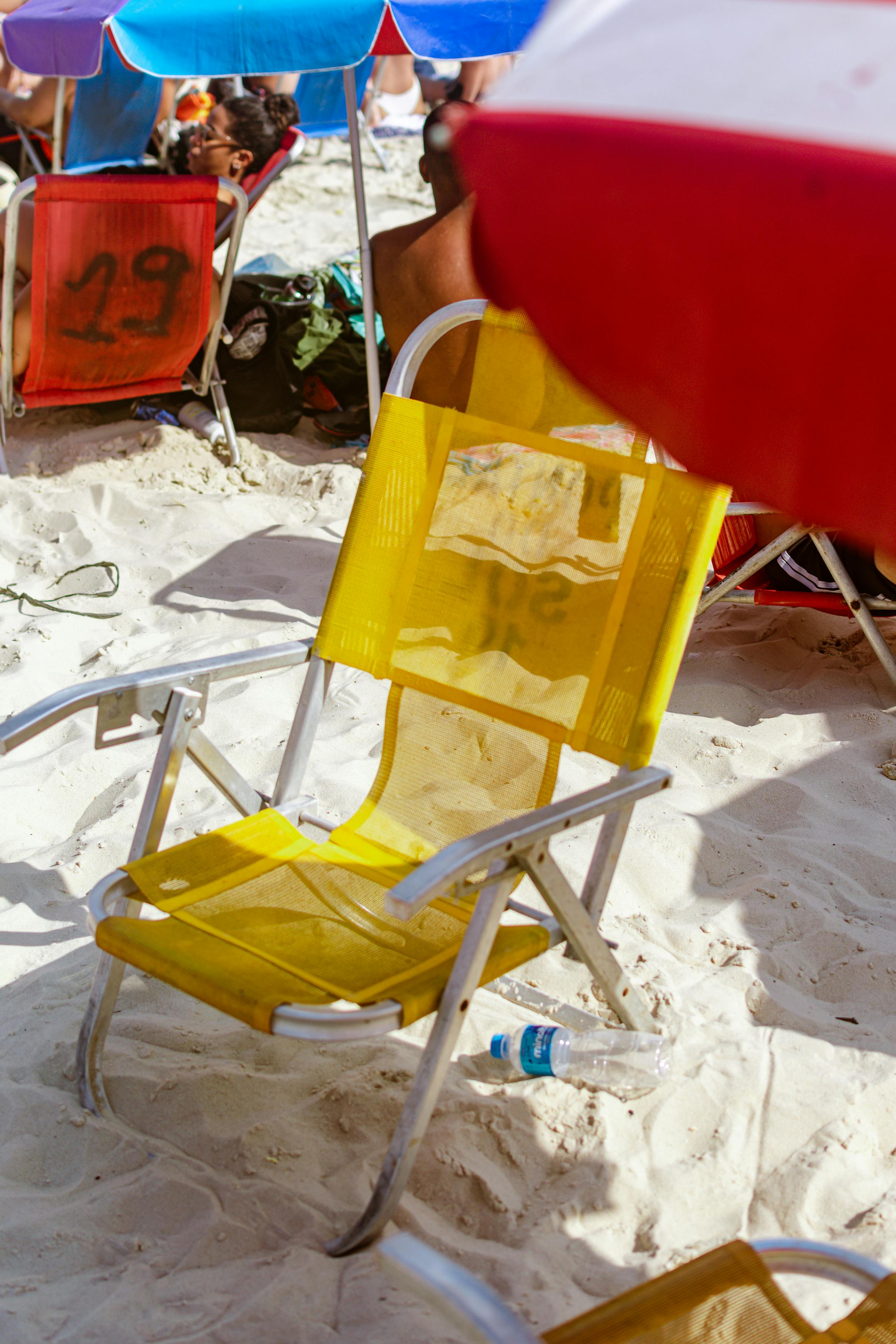 Yellow best sale beach chairs