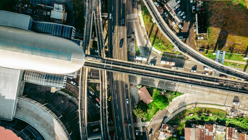 Electronic toll booth for Panapass system on Corredor Sur in Panama