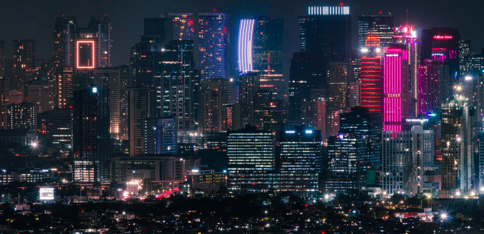 Modern casino resort skyline in Angeles City, Philippines