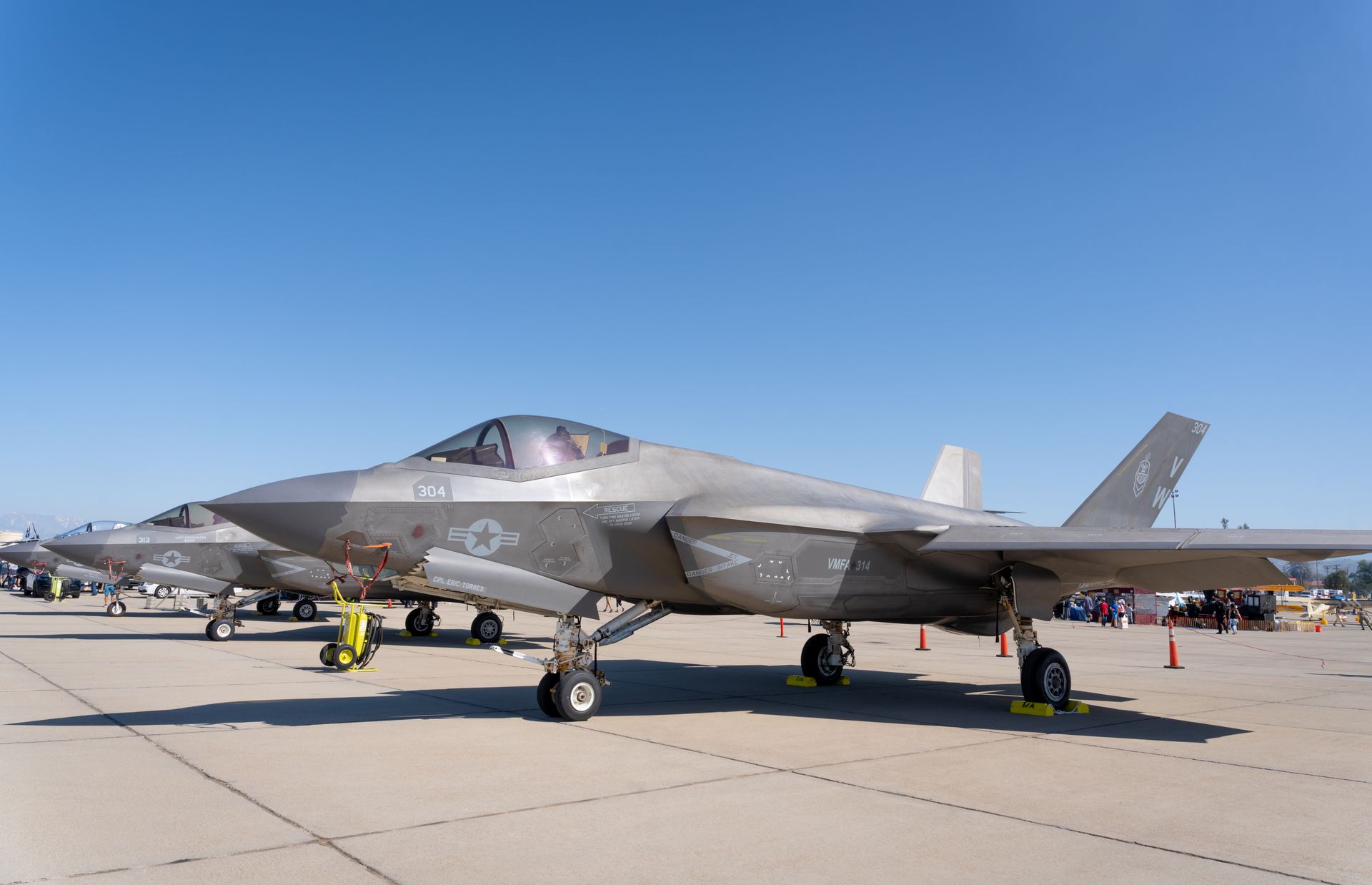 F-35 Fighters on the Tarmac at an Air Show