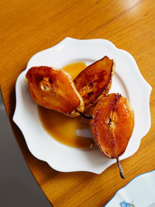Caramelized Pears on the Plate 