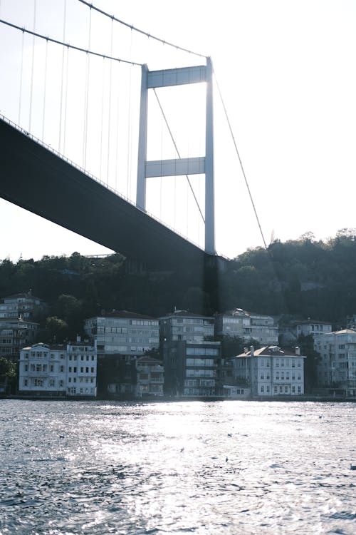 Building under Fatih Sultan Mehmet Bridge in Istanbul