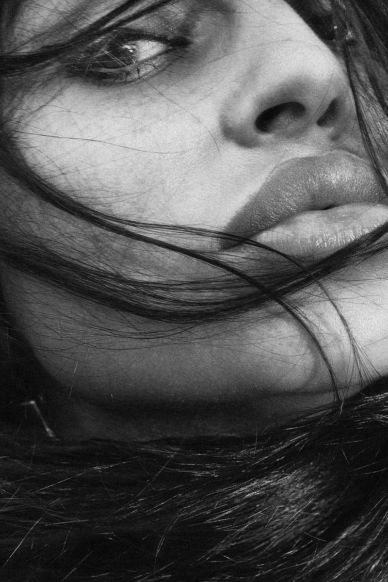Black and White Portrait of a Young Woman · Free Stock Photo