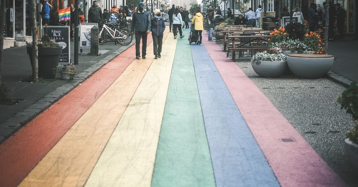 Colorful Pavement in Reykjavik · Free Stock Photo