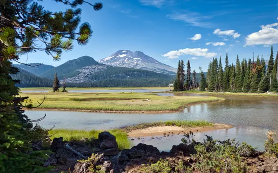 Camp Lake high between Middle and South Sister