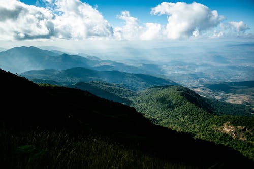 Scenic Mountain Landscape with Cloudy Sky