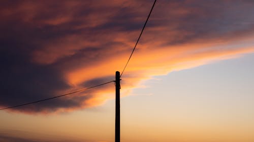 Δωρεάν στοκ φωτογραφιών με cloouds, goldenhour, ισχυρός πόλος