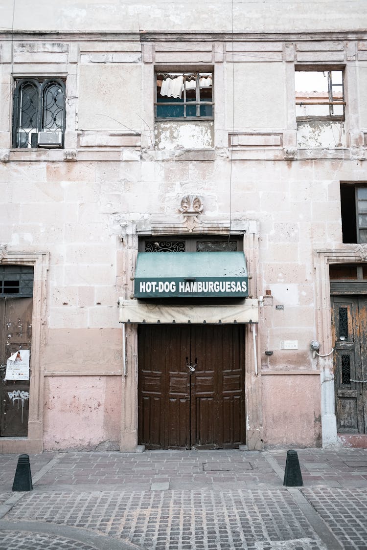 Exterior Of A Closed Fast Food Restaurant