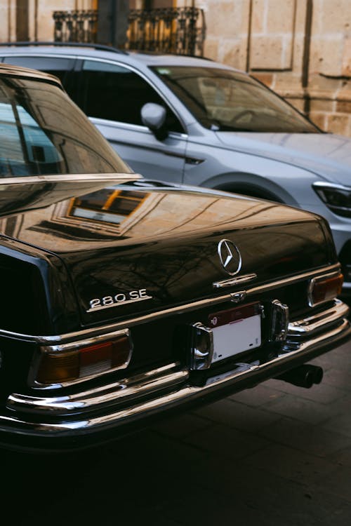 Back of Black Mercedes 280 SE