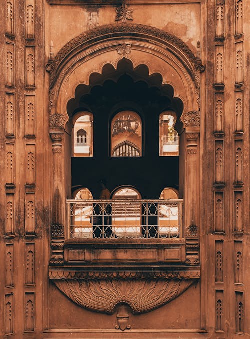 Architectural Details of Bara Imambara in Lucknow, India 