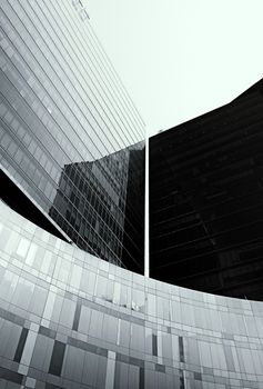 A stunning view of modern skyscrapers in CDMX, showcasing futuristic architecture and urban cityscape.