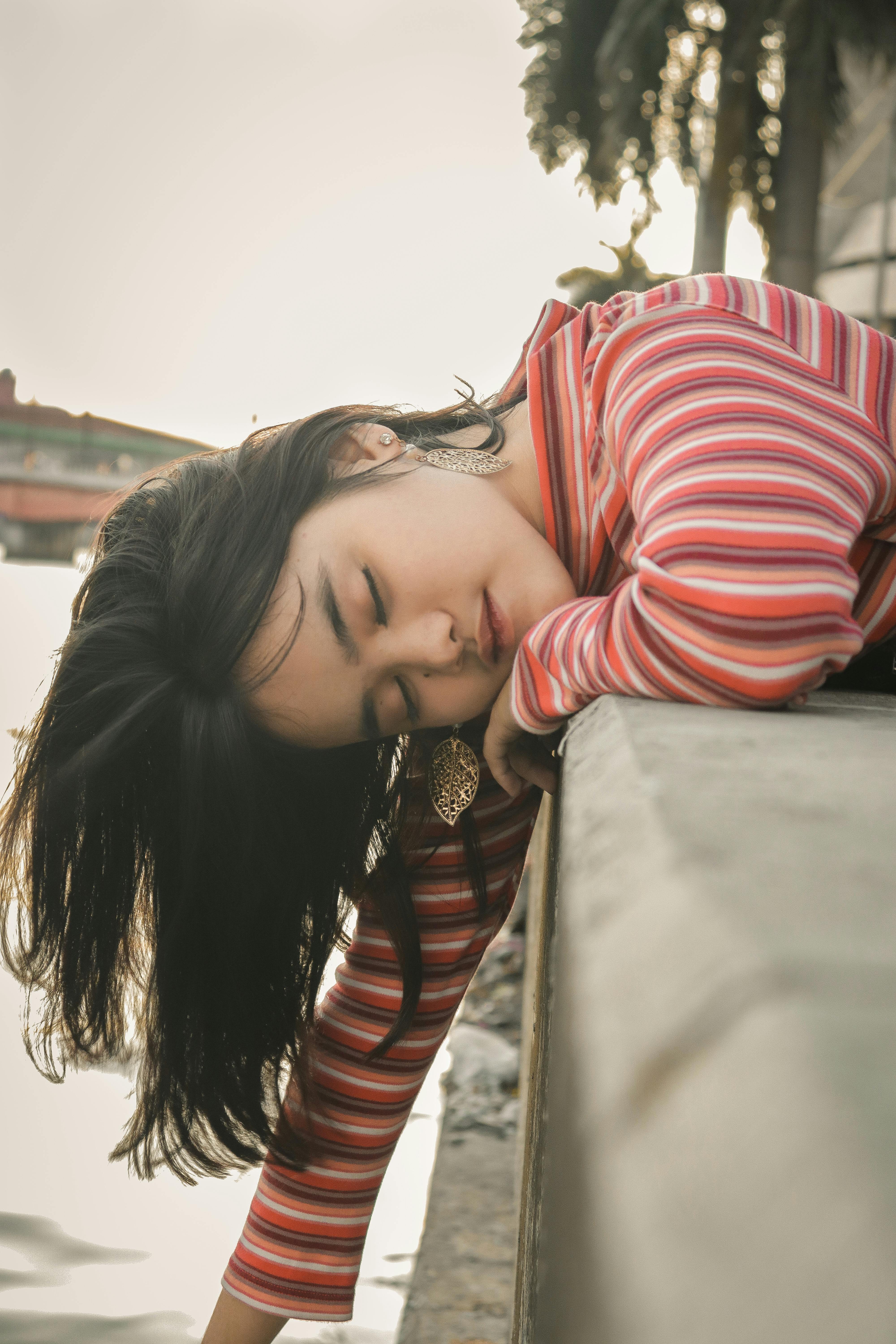 Photo of Woman Wearing Striped Shirt · Free Stock Photo