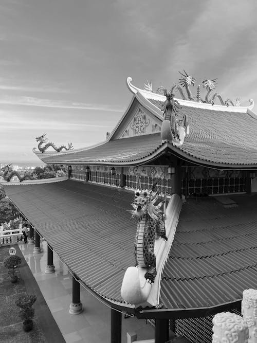 中國建築, 垂直拍攝, 宗教 的 免費圖庫相片